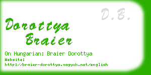 dorottya braier business card